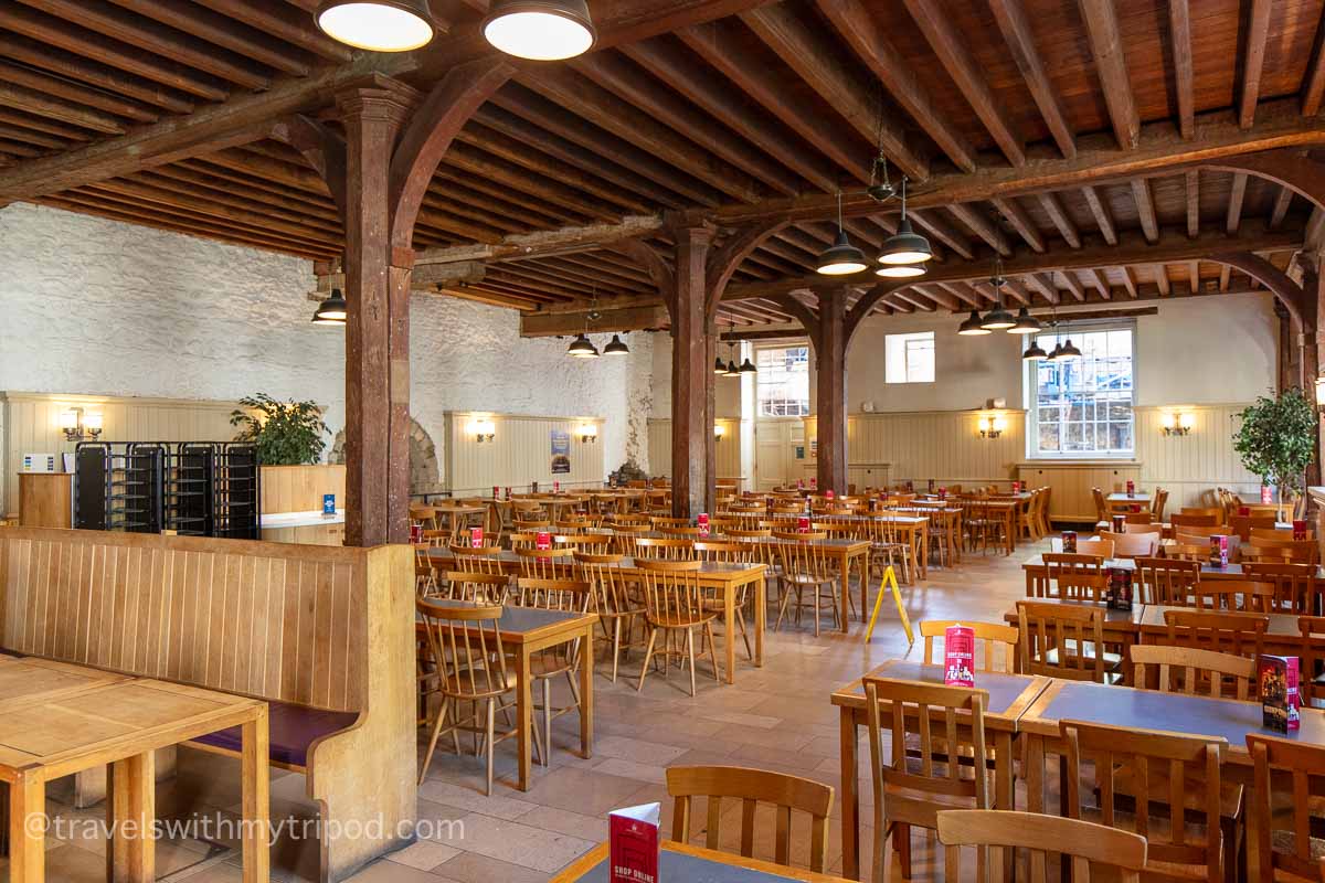There's plenty of seating inside the Armouries Cafe