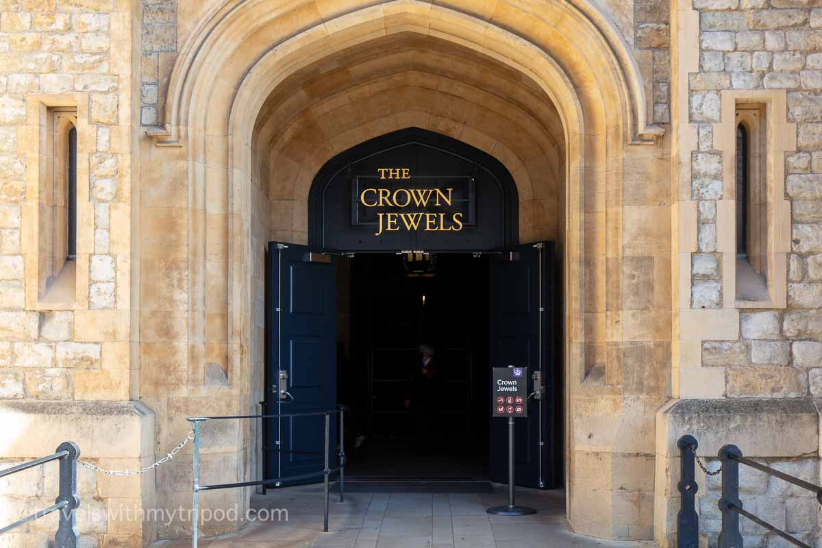 The entrance to the Crown Jewels