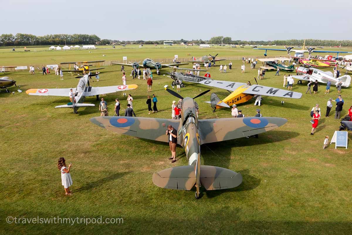 Vintage aircraft display at Goodwood Revival