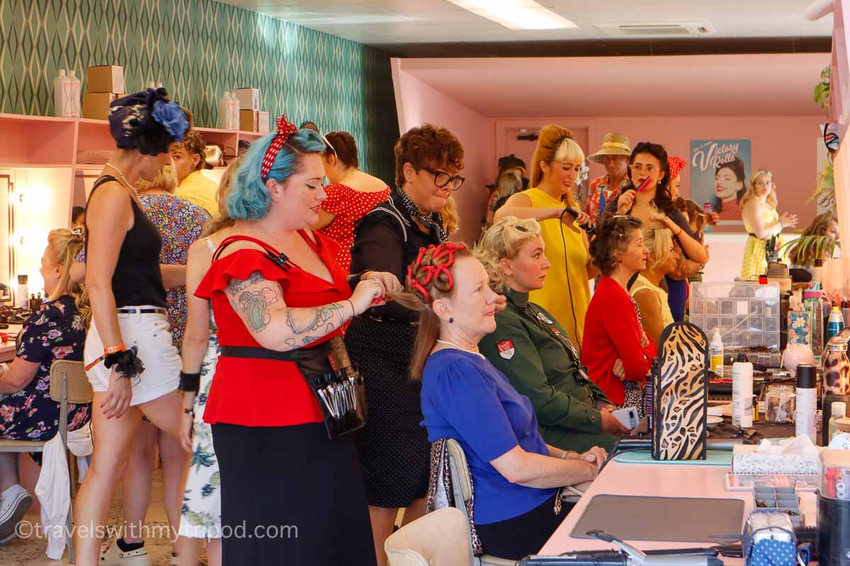 Hairdresser at Goodwood Revival