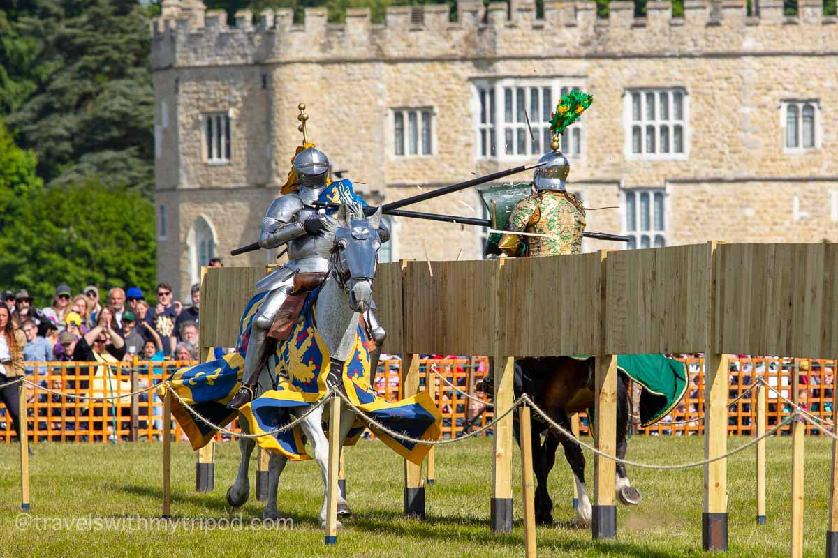 Knights jousting at Leeds Castle
