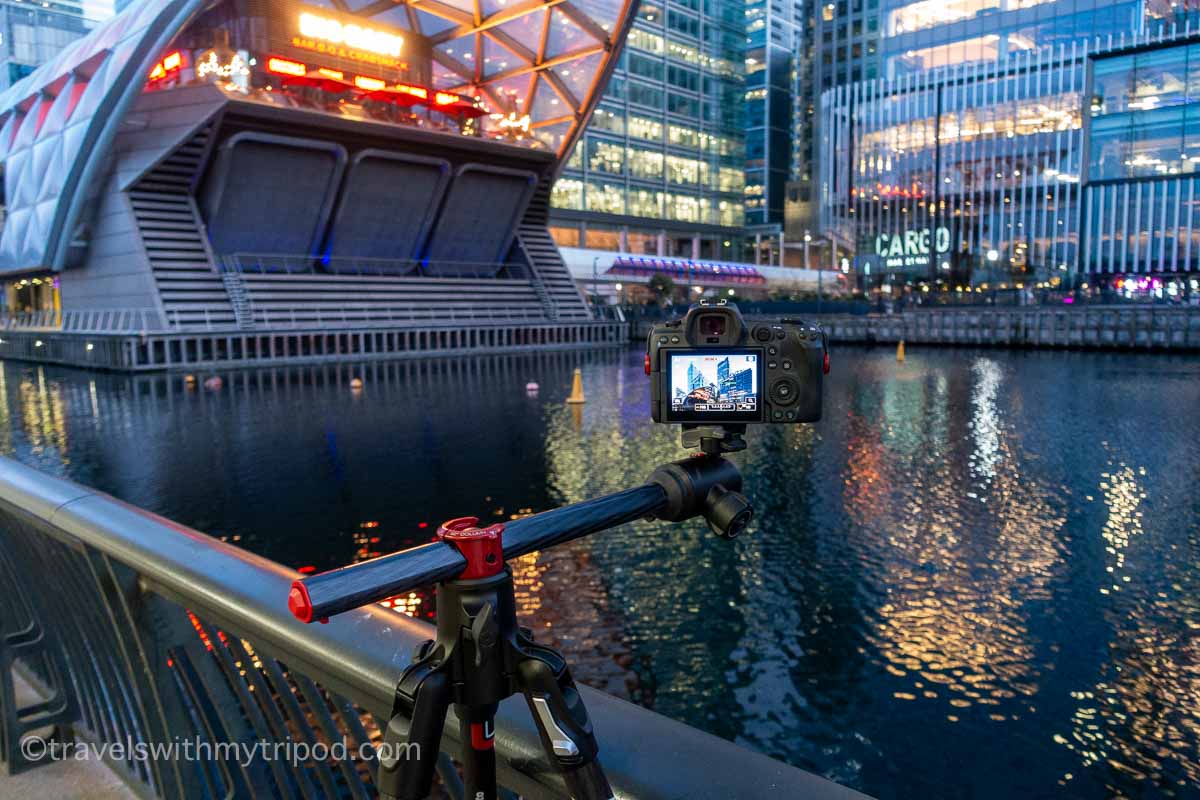 Manfrotto Befree GT XPRO 90 degree centre column in use