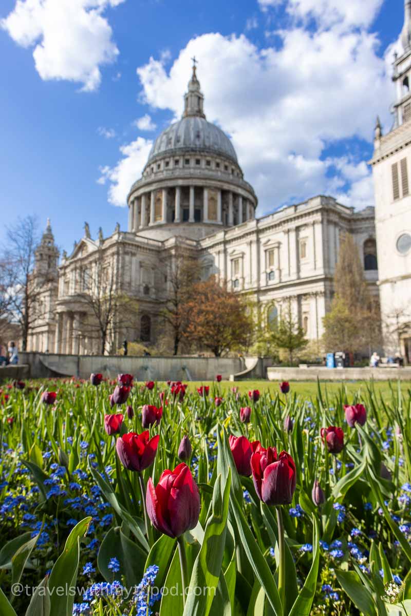 St Paul's Cathedral on a sunny April day