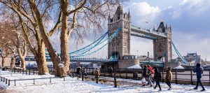 Tower Bridge in the snow