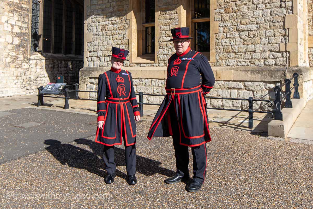 Two Yeoman Warders (Beefeaters) at the Tower of London