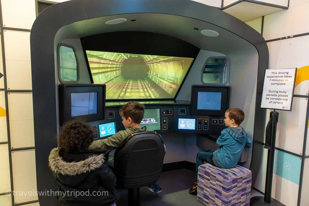There are plenty of interactive experiences for kids, including "driving" an Elizabeth line train